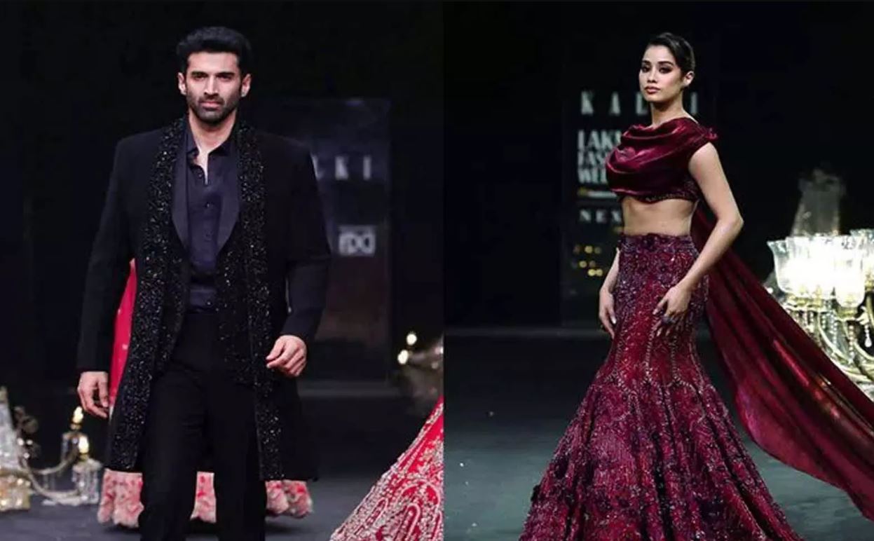 lakme-fashion-week-janhvi-and-aditya-roy-kapoor-rocked-the-indian-look-see-pictures