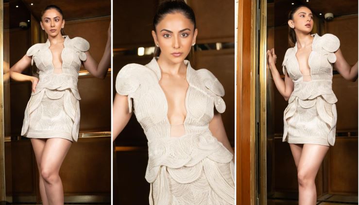 rakul-preet-singh-shared-hot-pictures-in-cream-color-outfit-said-drama-happens-only-when
