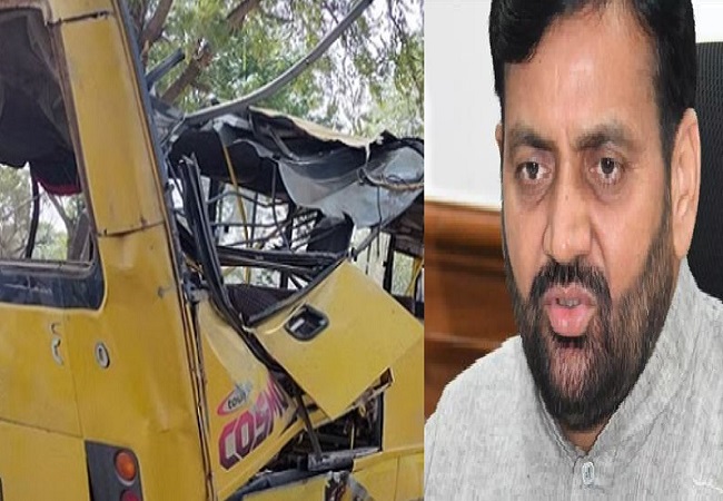 CM speaks on Haryana school bus overturning case