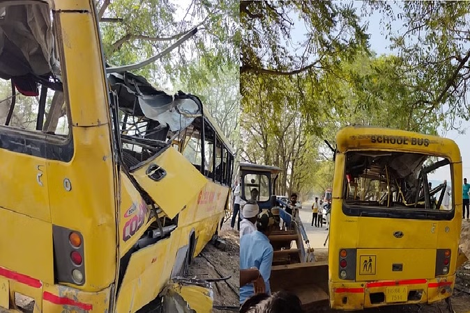 Haryana Bus Accident : हरियाणा पुलिस ने स्कूल संचालक और प्रिंसिपल को हिरासत में लिया
