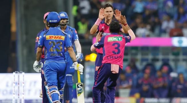 IPL 2024: राजस्थान रॉयल्स के गेंदबाजों ने की तूफानी गेंदबाजी, मुंबई इंडियंस के चार विकेट गिरे