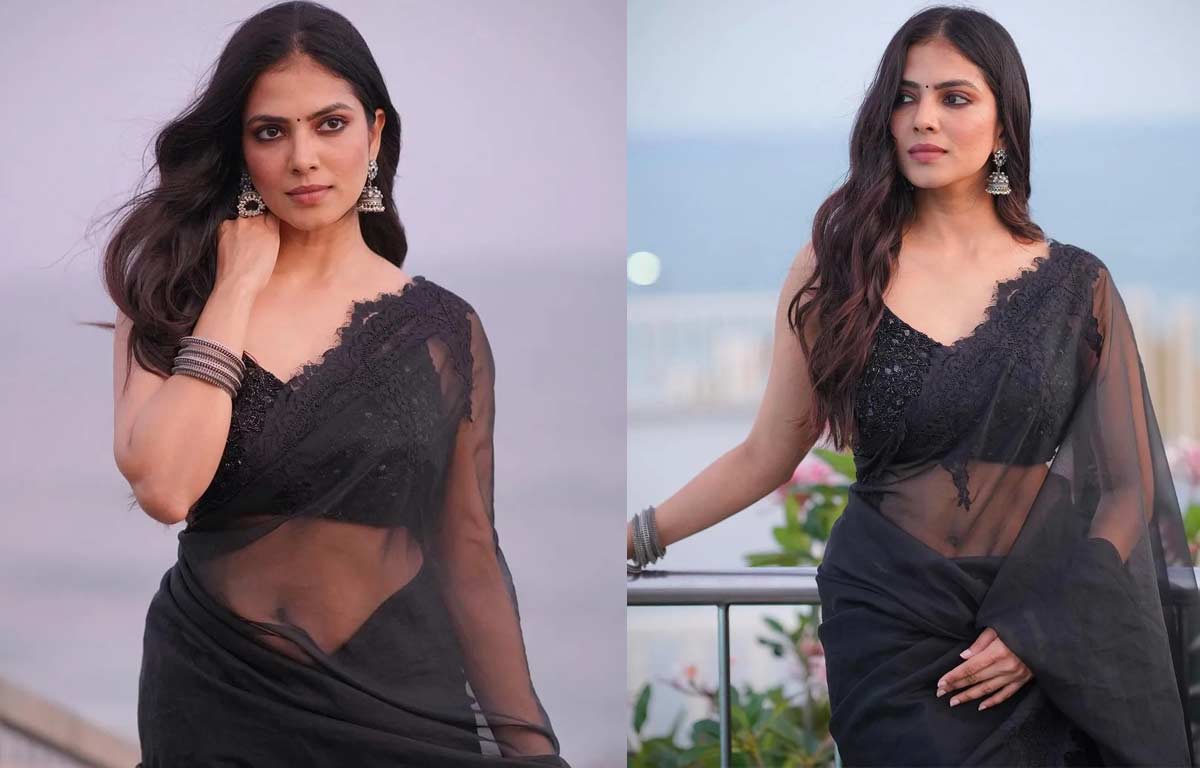 Malavika Mohanan hot pic: Malavika Mohanan ने ब्लैक साड़ी में कराया हॉट फोटोशूट, तस्वीरें हुई वायरल