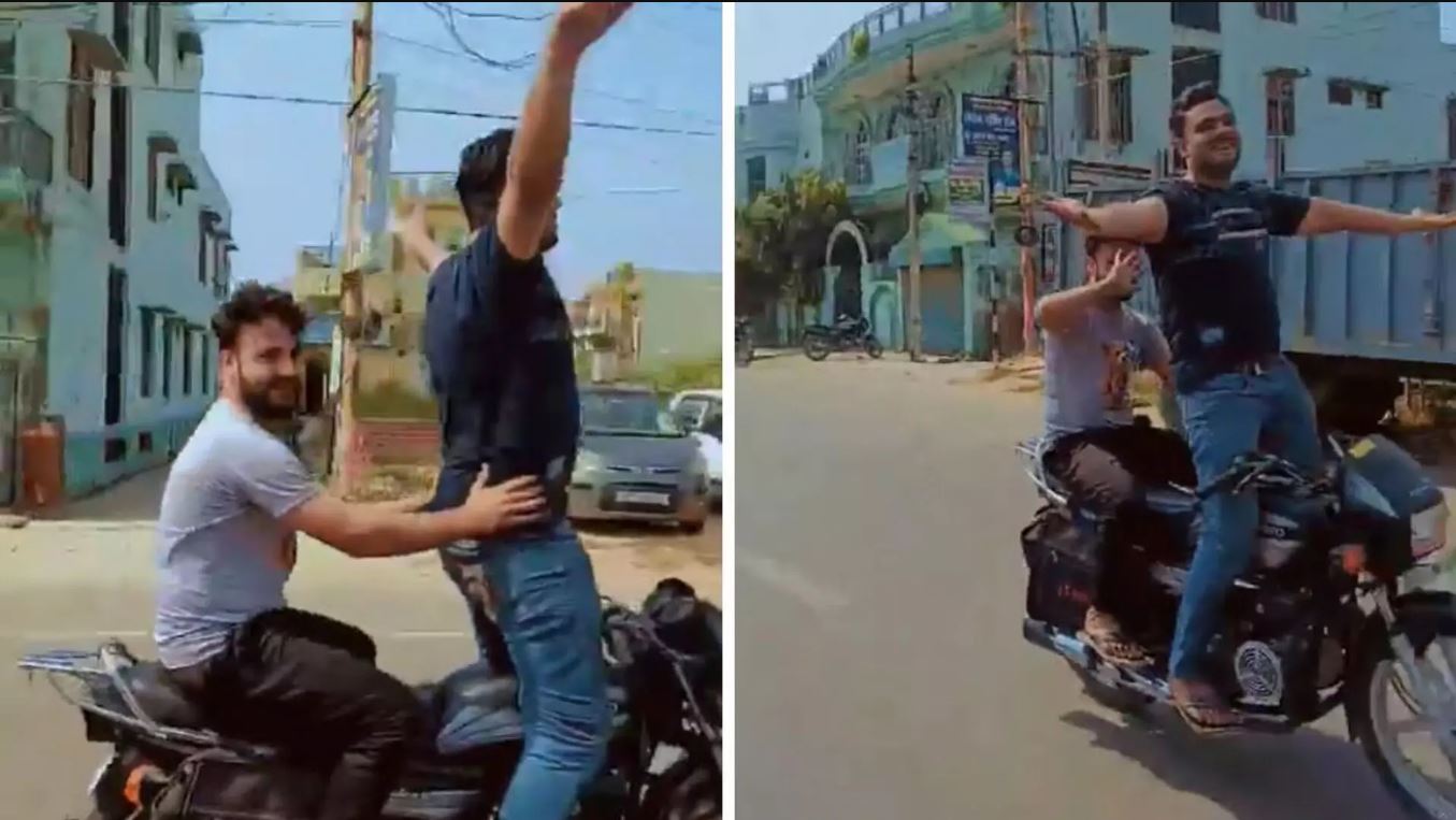 Viral Video: बाइक पर खतरनाक स्टंट करता दिखा लड़का, वीडियो ने किया सबको हैरान