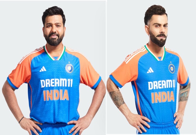 Team India New Jersey: टीम इंडिया की नई जर्सी में रोहित-विराट की तस्वीरें वायरल; इतने रुपये रखी गयी कीमत