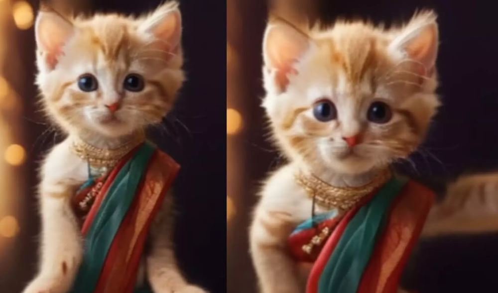Cat Dance Video: बिल्ली ने साड़ी पहनाने किया जबरदस्त डांस, AI-जनरेटेड वीडियो ने इंटरनेट पर मचाया तहलका
