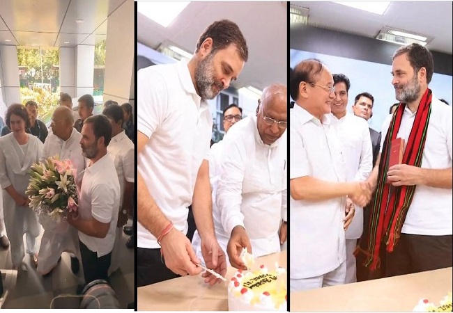 Rahul Gandhi 54th Birthday : कांग्रेस नेता राहुल गांधी मना रहे हैं 54वां जन्मदिन, पार्टी मुख्यालय केक काटकर मनाया अपना जन्मदिन