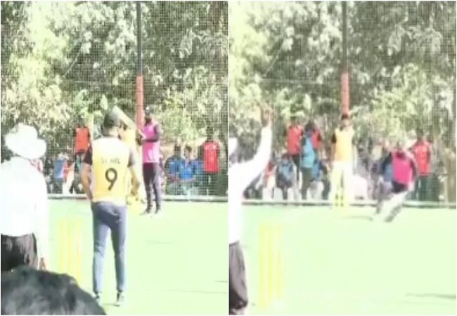 Video Viral : क्रिकेट पिच पर छक्का लगाते ही धड़ाम से गिरा युवक, मौत वीडियो में कैद
