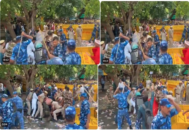 Video-NTA ऑफिस में एनएसयूआई के कार्यकर्ताओं ने जड़ा ताला, दिल्ली पुलिस ने जमकर भाजी लाठी