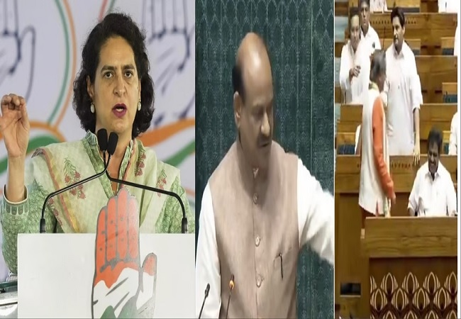क्या अब संसद में ‘जय संविधान’ नहीं बोला जा सकता? स्पीकर के विरोध पर प्रियंका गांधी ने दागा सवाल