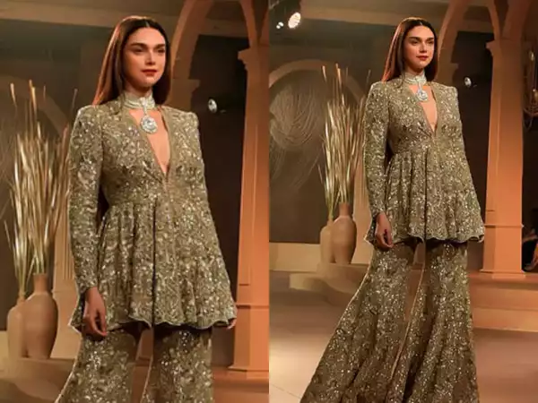 India Couture Week के 6वें दिन अदिति राव हैदरी ने रैंप वॉक का बिखेरा जलवा