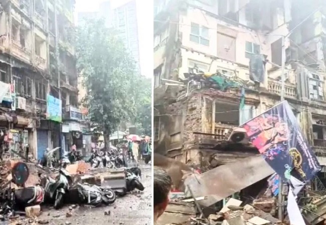 Accident due to balcony collapse of four storey building in Mumbai