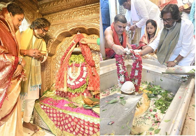 महादेव की भक्ति में डूबे झारखंड के मुख्यमंत्री हेमंत सोरेन, काशी विश्वनाथ धाम में टेका मत्था