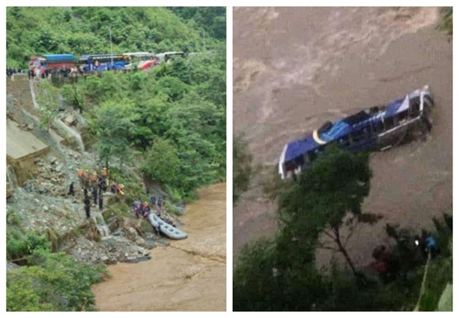 नेपाल में लैंडस्लाइड के बाद नदी में बहीं दो बसें; सात भारतीयों की मौत… 60 से ज्यादा यात्री लापता