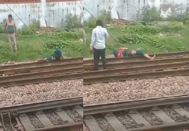 People kept making videos of a woman crying in pain on the railway track