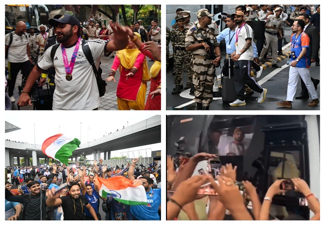 भारत लौटी चैंपियन टीम इंडिया; दिल्ली एयरपोर्ट पर हुआ धमाकेदार स्वागत… होटल में मिला स्पेशल सरप्राइज