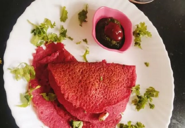 healthy beetroot chilla