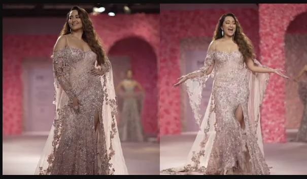 India Couture Week में शादी के बाद पहली बार सोनाक्षी सिन्हा ने रेड कार्पेट पर लगाई आग