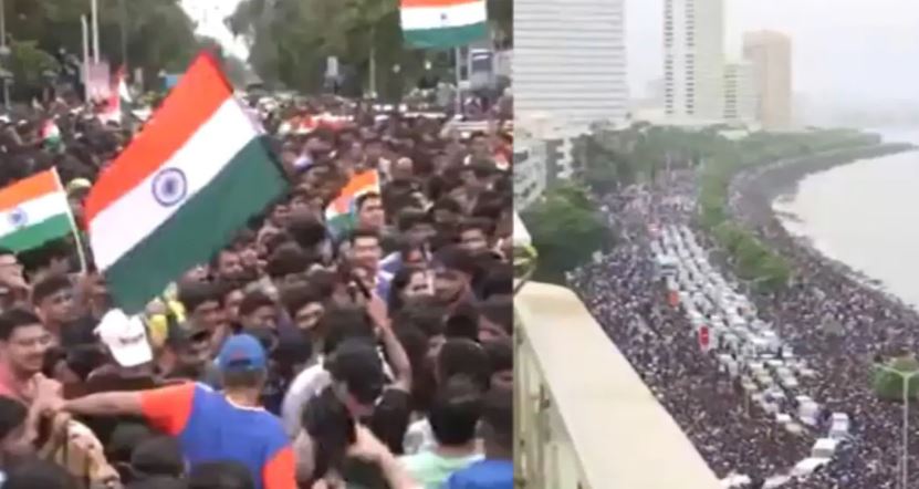Team India Victory Parade: विश्व विजेताओं का विजय जुलूस, मरीन ड्राइव पर बड़ी संख्या में जुटे टीम इंडिया के समर्थक