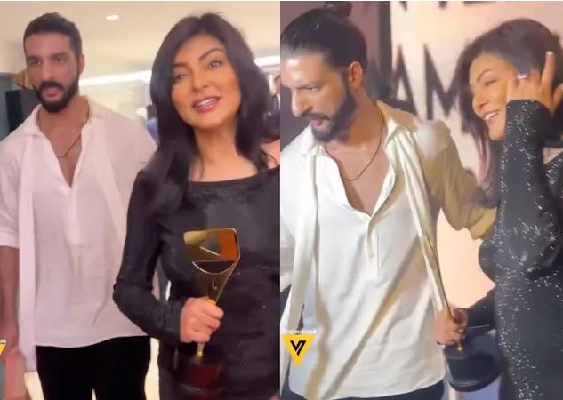 VIDEO: Award Event में एक्स बॉयफ्रेंड Rohman Shawl संग स्पॉट हुई Sushmita sen