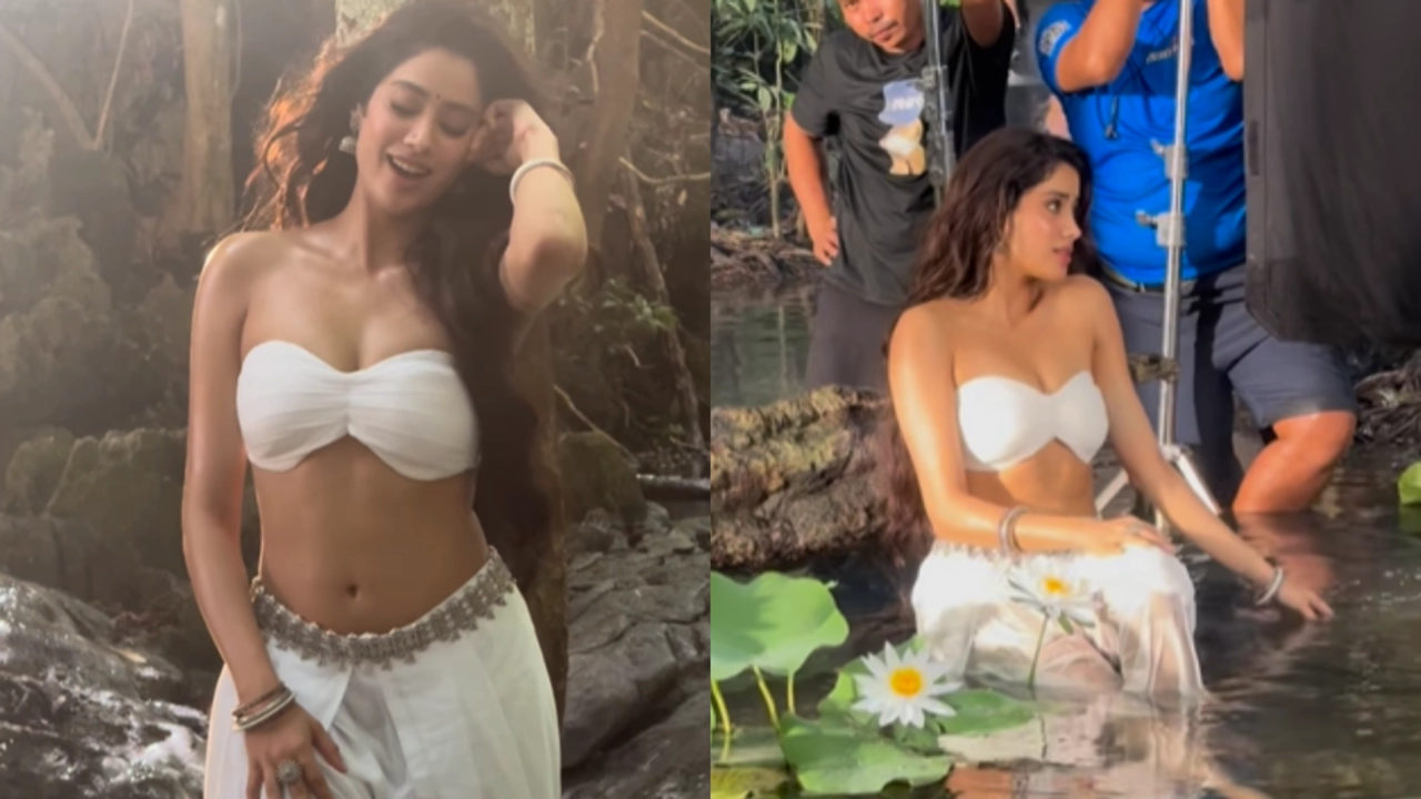 Jhanvi Kapoor BTS Video: फिल्म ‘देवरा’ से Janhvi Kapoor ने शेयर बीटीएस वीडियो, Shikhar Pahariya बोले- वाह यह देवी कौन…