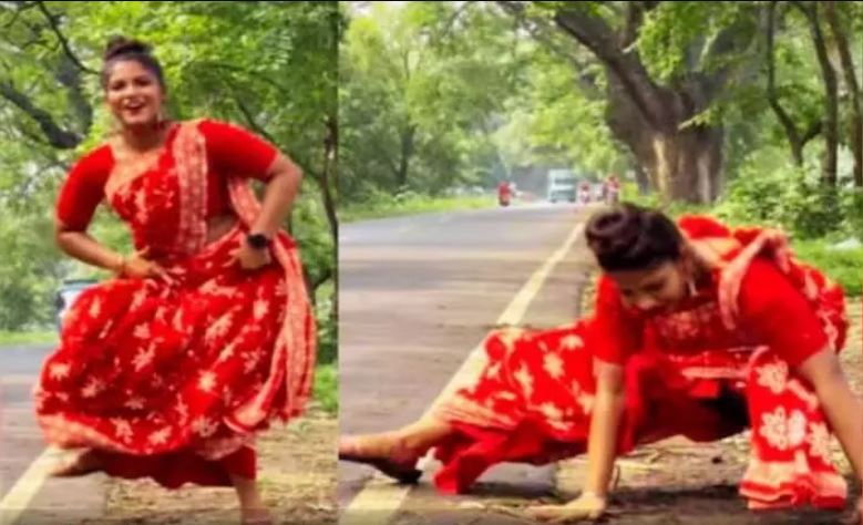 Woman Dancing On Tauba Tauba: रील के चक्कर में टांग से हांथ धो बैठती महिला, तौबा-तौबा करते करते हुए गिरी धड़ाम