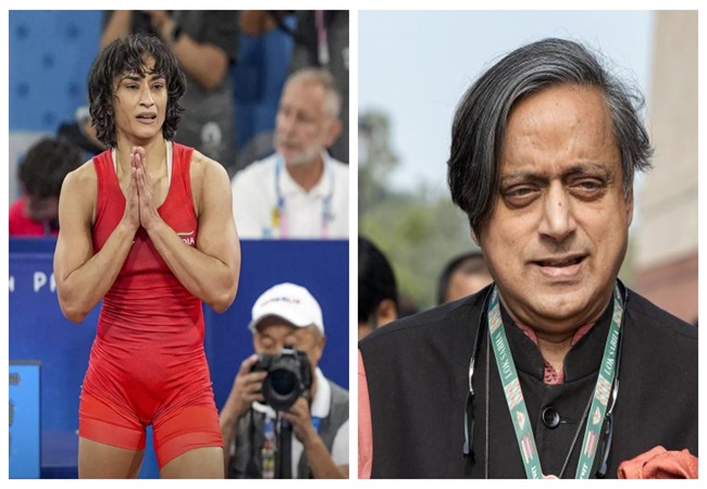 Vinesh Phogat के अयोग्य होने पर कांग्रेस नेता शशि थरूर का बड़ा बयान; कोचो की कार्यप्रणाली पर उठाए सवाल