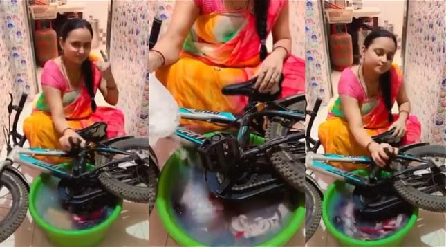 Desi Jugaad Video: महिला ने देसी जुगाड़ से साइकिल से बनाई वॉशिंग मशीन, निंजा टेक्निक का वीडियो वायरल