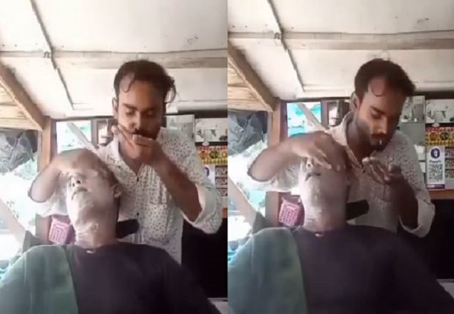 Viral video: कन्नौज में सैलून कर्मी ने ग्राहक की थूक से की मसाज, खुद ही वीडियो बनाकर किया वायरल