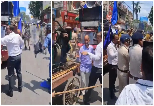 एकदम ब्लंडर हो गया सर…पटना में लाठीचार्ज के दौरान SDM को लगी लाठी, देखिए Viral Video