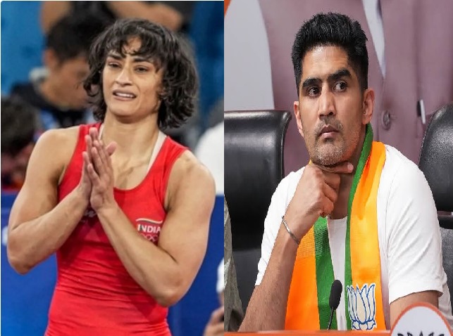 Vinesh Phogat Disqualification : बॉक्सर विजेंदर सिंह का सनसनीखेज दावा, बोले- विनेश फोगाट हुईं साजिश का शिकार, कुछ लोग ये चीज देखकर खुश नहीं