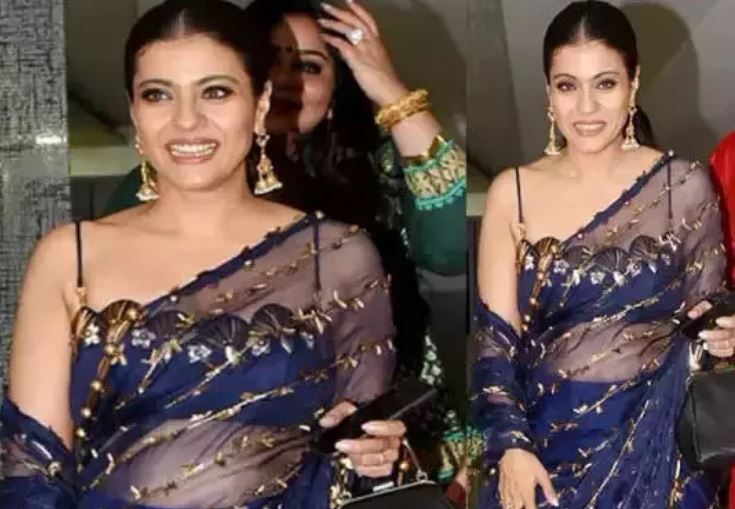 Kajol Saree Pic: निशा की ब्लू साड़ी में काजोल का दिखा बेहद हॉट अंदाज, वायरल हुई तस्वीरें