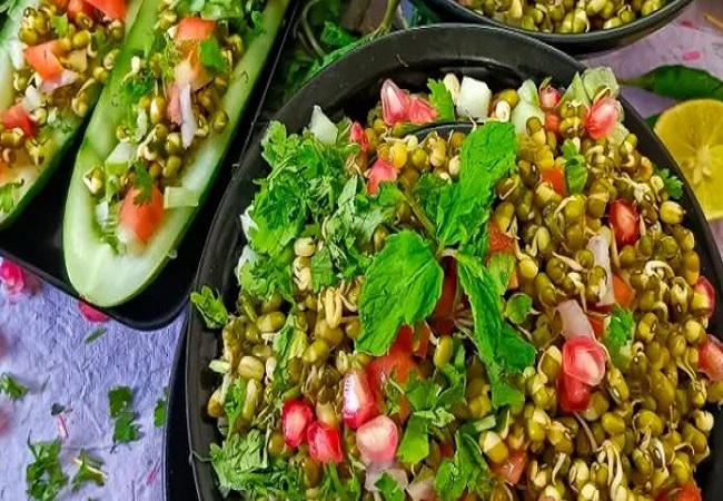 Make salad of whole moong dal