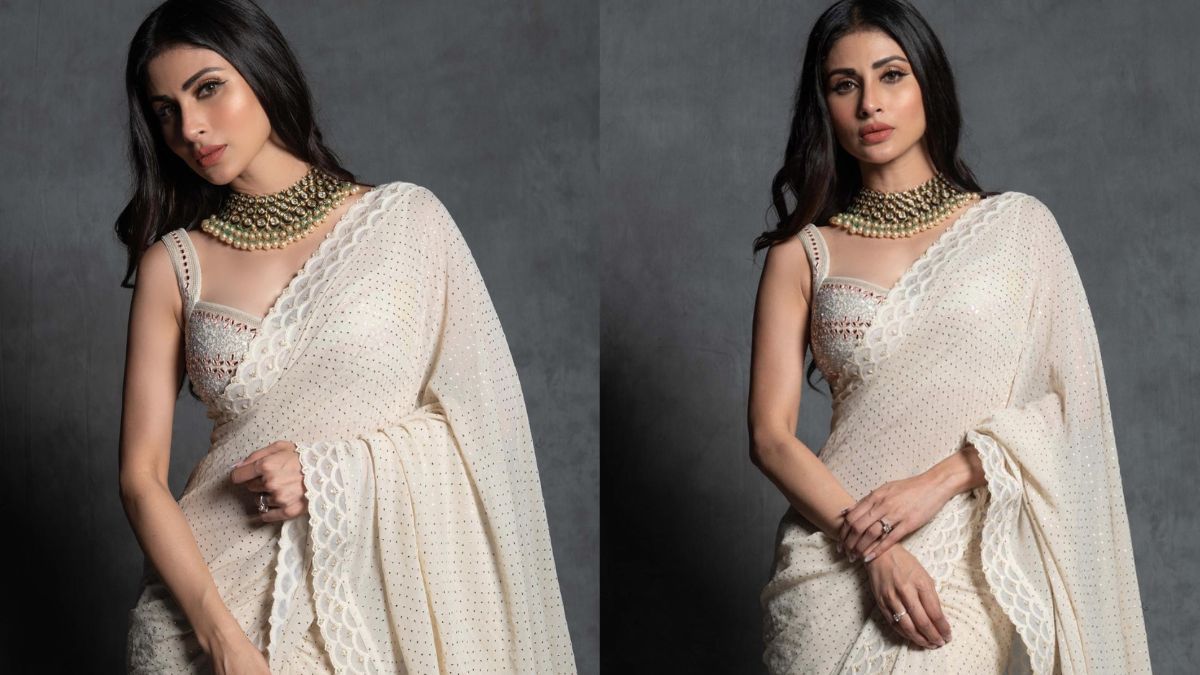 Mouni Roy Saree Pic: सिंपल व्हाइट साड़ी में मौनी रॉय ने कर्वी फिगर किया फ्लॉन्ट, वायरल हुई तस्वीरें