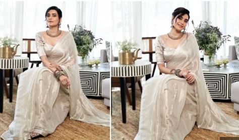 Karishma Tanna Saree Pic: लैवेंडर कलर की साड़ी में Karishma Tanna ने शेयर की बेहद हॉट तस्वीरें