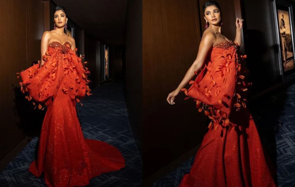 Pooja Hegde Hot Pic: ऑफ शोल्डर गाउन में पूजा हेगड़े ने गिराई बिजली, देखें तस्वीरें