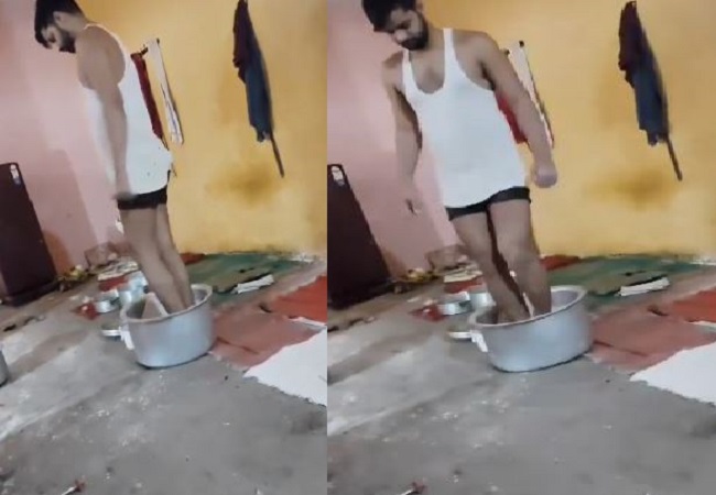 the video of kneading the dough in a disgusting way is going viral