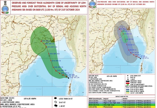 Cyclone Storm Dana : चक्रवाती तूफान ‘डाना’ की वजह से पश्चिम बंगाल, ओडिशा व यूपी में 23-25 अक्टूबर तक झमाझम बारिश का अलर्ट