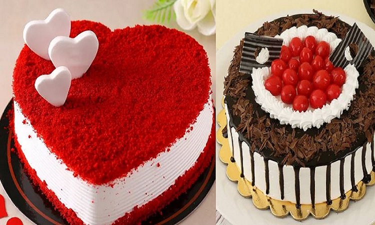 Red Velvet and Black Forest Cake