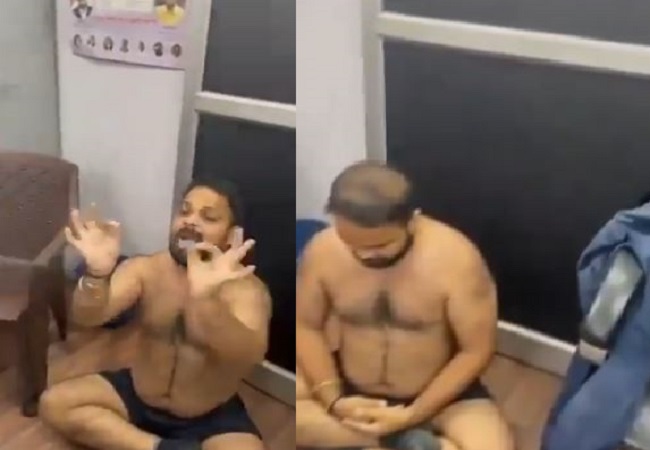 the businessman took off all his clothes in front of the officials in the GST office