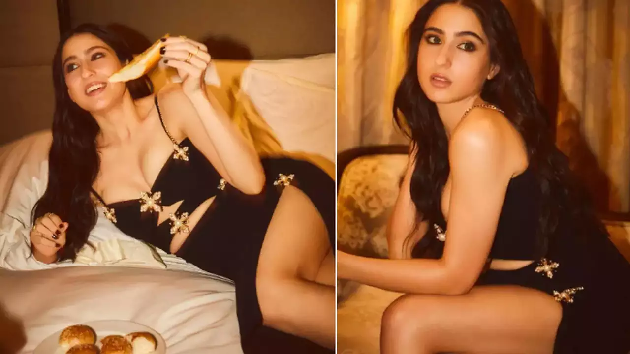 Sara Ali Khan Hot Pictures: ब्लैक शॉर्ट ड्रेस में सारा अली खान दिखी बेहद हॉट, फैंस ने बांधे तारीफों के पुल