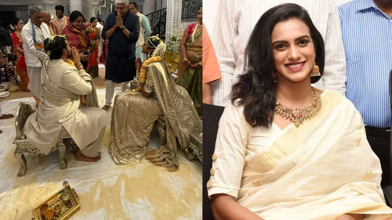 PV Sindhu Wedding : उदयपुर में बैडमिंटन खिलाड़ी पीवी सिंधु ने वेंकट दत्ता साई संग लिए सात फेरे,देखें शादी की तस्वीरें