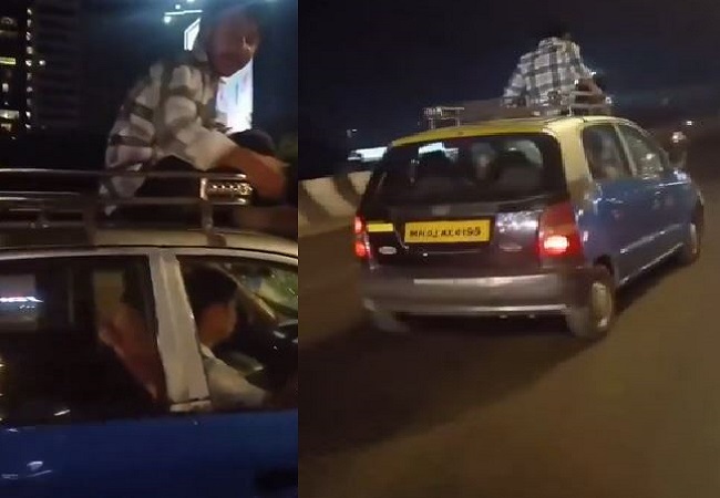 Viral Video: टक्कर के बाद भाग रहा था ड्राईवर, टैक्सी रुकवाने के लिए छत पर बैठ गया पीड़ित