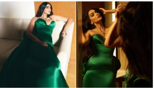 Green Couture Gown में Sonam kapoor ने ग्लैमर और हाई-फ़ैशन का बिखेरा जलवा