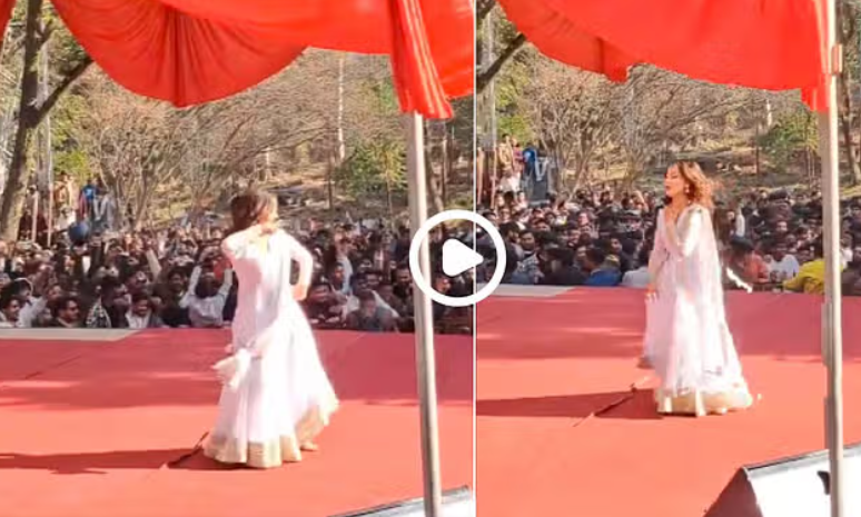 Girl Dance video: लड़की ने भोजपुरी गाने पर किया जबरदस्त डांस, भीड़ ने मचाया बवाल