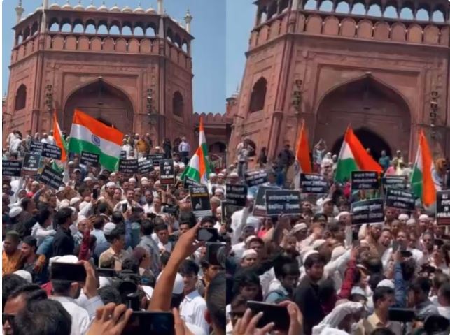 Video-दिल्ली में जामा मस्जिद तिरंगे के साथ गूंजी दहाड़, नमाजी बोले-जो हमारे मुल्क पर रखेगा बुरी नजर , सबसे पहले हिन्दुस्तानी मुसलमान का बहेगा खून