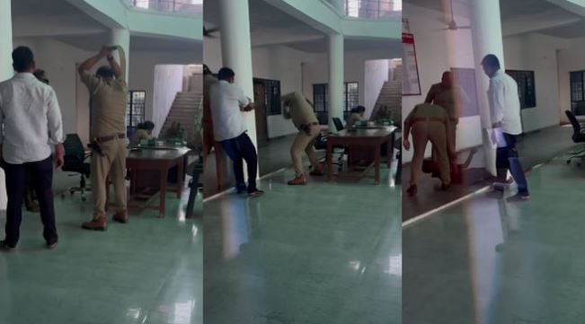 Viral Video: पुलिसकर्मी ने बेल्ट से बर्बर तरीके से की युवक की पिटाई, सोशल मीडिया पर वीडियो हुई वायरल