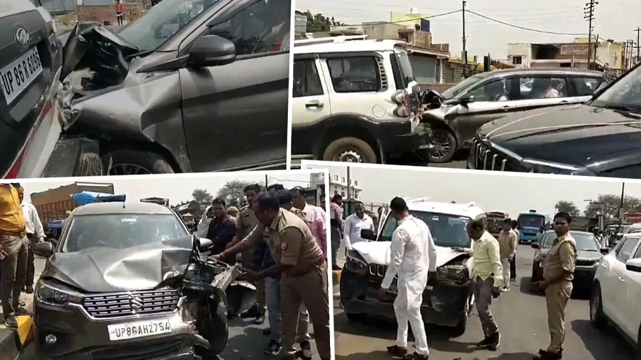 Video-अलीगढ़ में सपा सांसद रामजी लाल सुमन के काफिले पर करणी सेना का हमला, कई गाड़ियां क्षतिग्रस्त