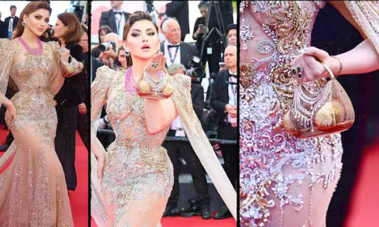Urvashi Rautela: फटी ड्रेस के बाद ब्रा डिजाइन के बैग कान्स रेड कार्पेट पर पहुंची उर्वशी रौतेला, देखें तस्वीरें