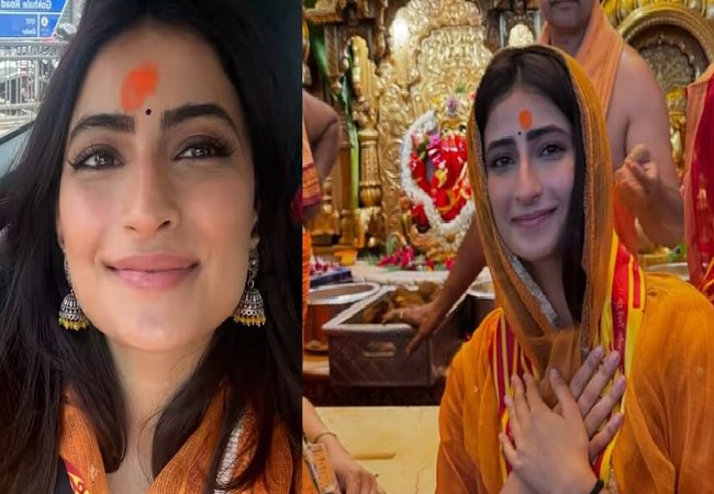 Palak Tiwari reached Siddhivinayak temple: मुंबई के सिद्धिविनायक मंदिर पहुंची एक्ट्रेस पलक तिवारी, बप्पा का लिया आर्शीवाद