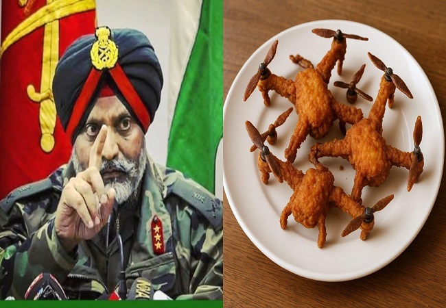 Drone Pakoras : सेना के रिटायर्ड अधिकारी ने शेयर किया ‘ड्रोन पकौड़ा’ फोटो, लोग बोले-‘एयर डिफेंस रेजिमेंट का नया नाश्ता’